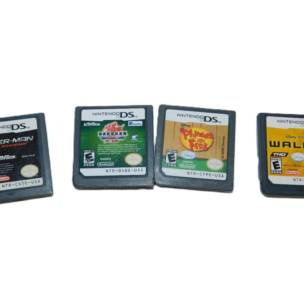 Nintendo DS Games Spider Man, Bakugan, Disney Phineas & Ferb, Disney Wall-E